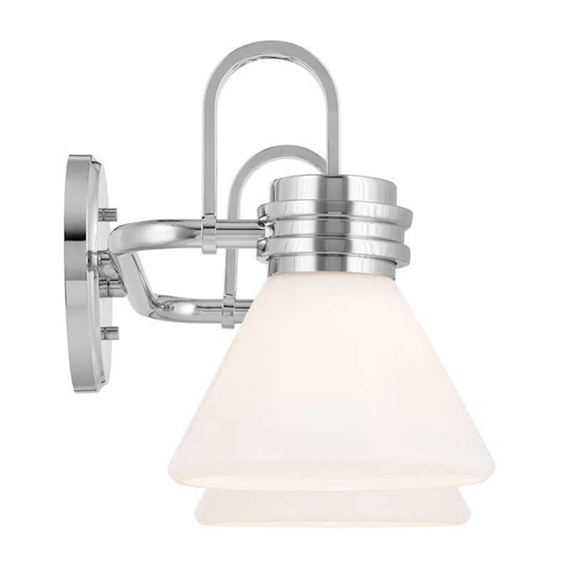 Kichler Farum 19.25in 2-Light Vanity Light | Soft Modern Champagne Bronze & Opal Glass | Bathroom Vanity Light | 60W, Dimmable, Damp | Model 55154CPZ