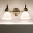 Kichler Farum 19.25in 2-Light Vanity Light | Soft Modern Champagne Bronze & Opal Glass | Bathroom Vanity Light | 60W, Dimmable, Damp Rated | Model 55154CPZ