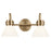 Kichler Farum 19.25in 2-Light Vanity Light | Soft Modern Champagne Bronze & Opal Glass | Bathroom Vanity Light | 60W, Dimmable, Damp Rated | Model 55154CPZ