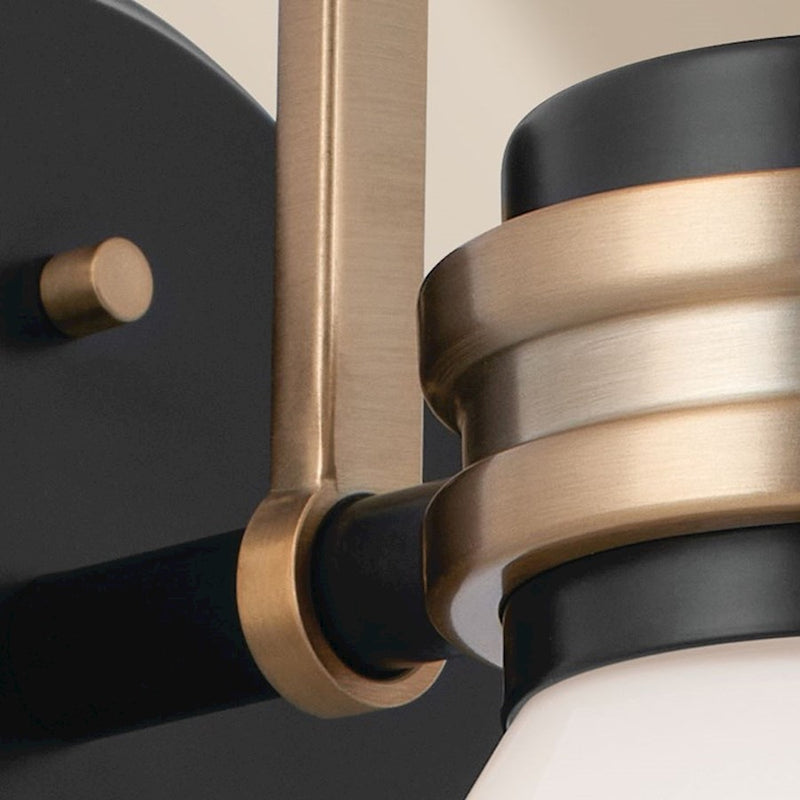 Kichler Farum 26in 3-Light Vanity | Soft Modern Champagne Bronze and Opal Glass | Bathroom Vanity Light | 26 x 10 in | Model 55155CPZ