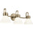 Kichler Farum 26in 3 Light Vanity Light | Black & Champagne Bronze Steel | Opal Glass | Bathroom Vanity Light | Dimmable, Damp Rated | Model 55155BK