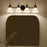 Kichler Farum 34in 4 Light Vanity | Soft Modern Black & Champagne Bronze with Opal Glass | Bathroom Vanity Light | 4 x 60W, Dimmable | Model 55156BK