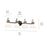 Kichler Farum 34in 4 Light Vanity | Soft Modern Black & Champagne Bronze with Opal Glass | Bathroom Vanity Light | 4 x 60W, Dimmable | Model 55156BK