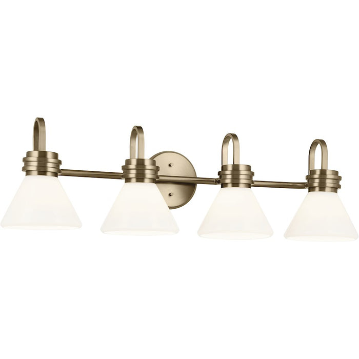Kichler Farum 4 Light Wall Mt Bath 4 Arm, Champagne Bronze/Clear - 55156CPZCLR