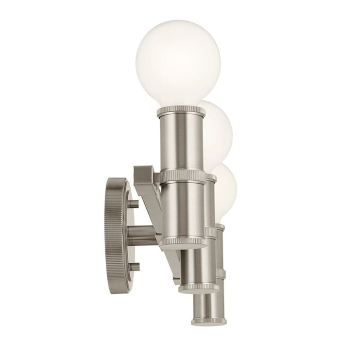 Kichler Torche 24in 3-Light Vanity | Soft Modern Brushed Nickel Steel | Bathroom & Powder Room Light | 60W E26, Dimmable | Model 55157NI