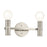 Kichler Torche 13in Wide 2-Light Vanity | Soft Modern Brushed Nickel Steel | Bathroom & Powder Room Accent | 2 x 60W Dimmable, Damp Rated | Model 55158NI