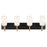 Kichler Solia 32in 4-Light Bathroom Vanity | Modern Champagne Bronze & Black Steel w/ Opal Glass | Damp-Rated Bath Vanity Light | Model 55164CPZ