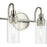 Kichler Kavi 2 Light Wall Mt Bath 2 Arm, Brushed Nickel/Clear - 55210NI