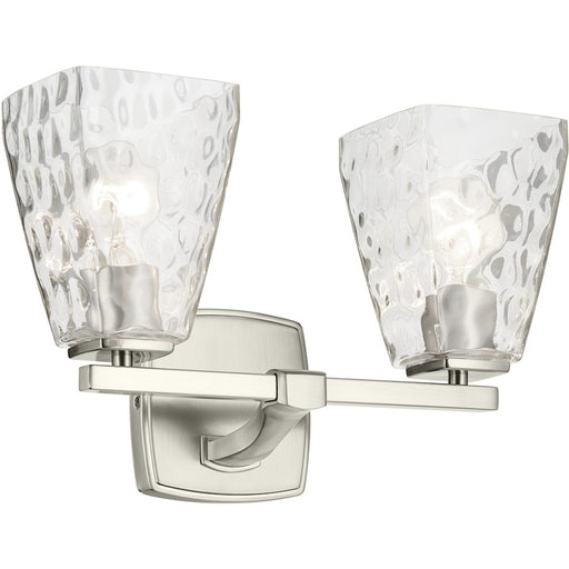 Kichler Marant 2 Light Wall Mt Bath 2 Arm, Black/Cased Opal - 55215BK