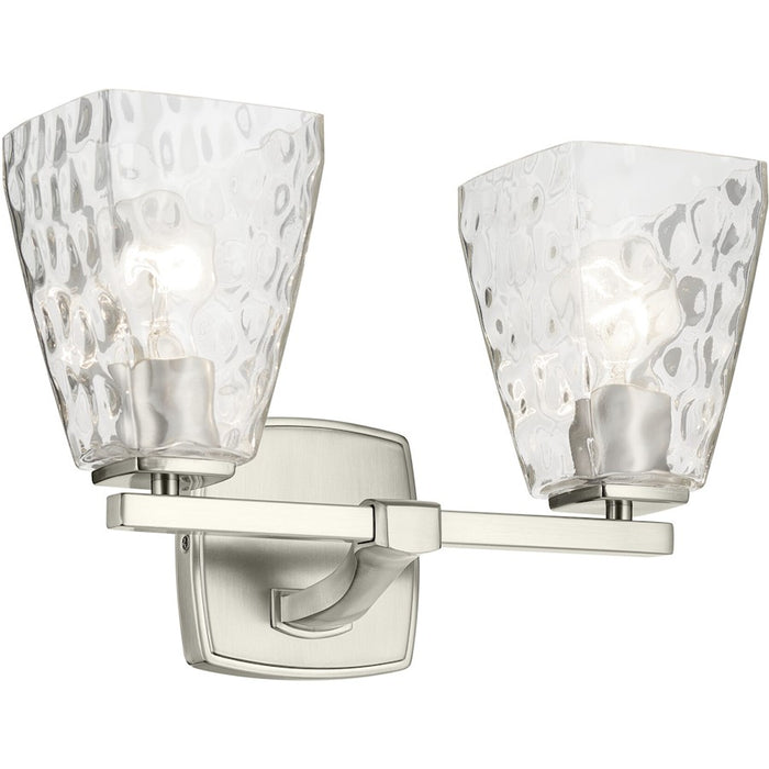 Kichler Marant 2 Light Wall Mt Bath 2 Arm, Chrome/Cased Opal - 55215CH