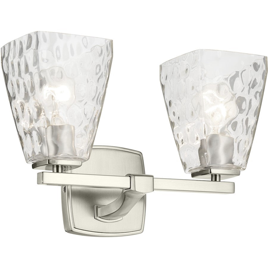 Kichler Marant 2 Light Wall Mt Bath 2 Arm, Brushed Nickel/Cased Opal - 55215NI