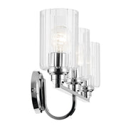 Kichler Gioe 24in 3-Light Vanity Light | Modern Chrome and White Opal Glass | Bathroom Vanity | 24.25 x 10.5 in | Model 55226CH