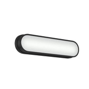 Kichler Daines 18in LED Bath Bar | Modern Black and White Glass | Bathroom Vanity | 18.75 x 4.75 x 2.5 in | Model 55246BKLED
