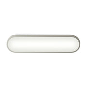 Kichler Daines 18.75in 1-Light LED Bath Bar | Modern Brushed Nickel and White Glass | Bathroom Vanity & Hallway | 18.75 x 4.75 in | Model 55246NILED
