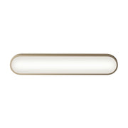 Kichler Daines 24.75in 1-Light LED Bath Bar | Modern Champagne Bronze and White Glass | Bathroom Vanity | 24.75 x 4.75 x 2.5 in | Model 55247CPZLED