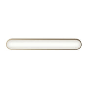 Kichler Daines 32in LED Bath Bar | Modern Champagne Bronze and White Glass | Bathroom Vanity | 32.75 x 4.75 x 2.5 in | Model 55248CPZLED