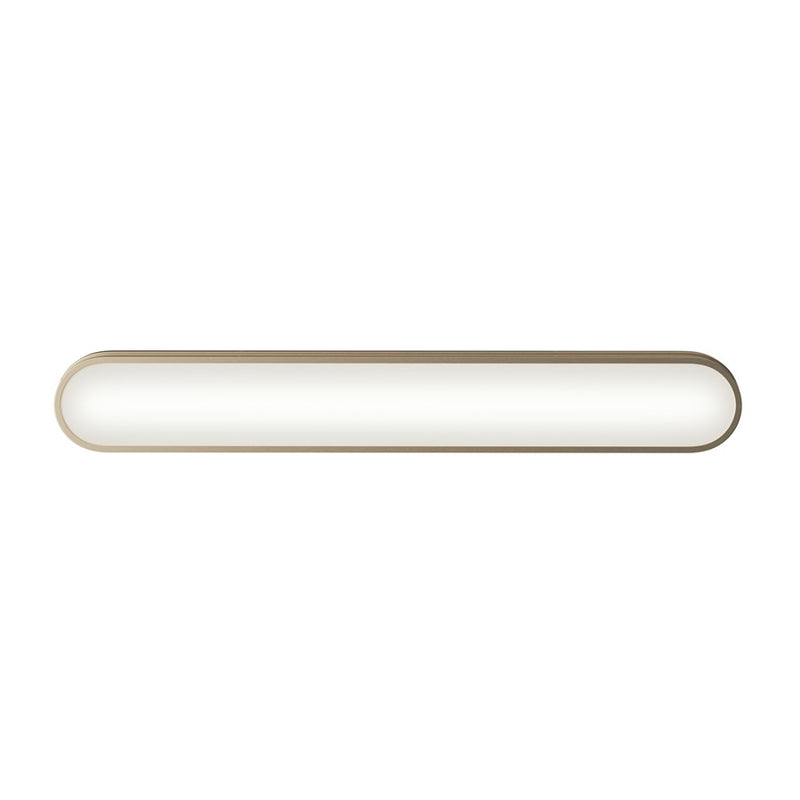 Kichler Daines 32in LED Bath Bar | Modern Champagne Bronze and White Glass | Bathroom Vanity | 32.75 x 4.75 x 2.5 in | Model 55248CPZLED