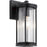 Kichler Barras 1 Light Outdoor Wall Light, Ribbed Glass, Black