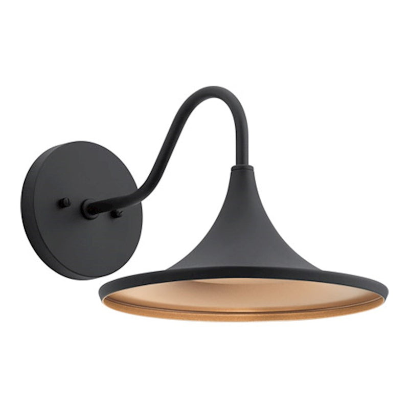 Kichler Elias LED 3000K 9in Outdoor Wall Light | Textured Black Aluminum | Covered Patio & Entryway | 425 Lumens Dimmable | Model 59028BKTLED