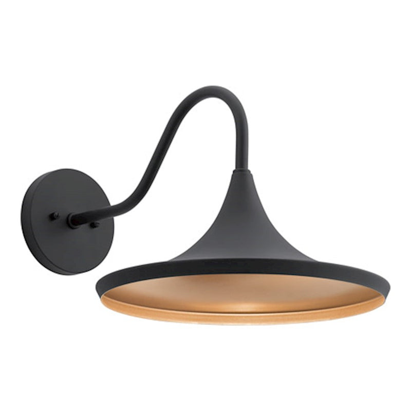 Kichler Elias LED 3000K 9in Outdoor Wall Light | Textured Black Aluminum | Covered Patio & Entryway | 425 Lumens Dimmable | Model 59028BKTLED