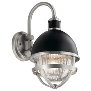 Kichler Tollis Outdoor 1-Light Wall Sconce | Coastal Black Aluminum | Covered Patio & Entryway | Model 59049BK