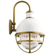 Kichler Tollis 12in 1-Light Outdoor Wall Sconce | Coastal White Aluminum | Covered Patio & Entryway | 12 x 21 x 14 in | Model 59051WH