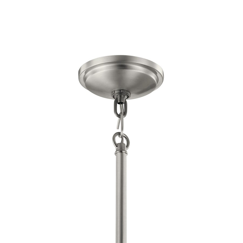 Kichler Tollis 12in 1-Light Outdoor Pendant | Coastal White Aluminum | Covered Patio | 12 x 18 in | Model 59053WH
