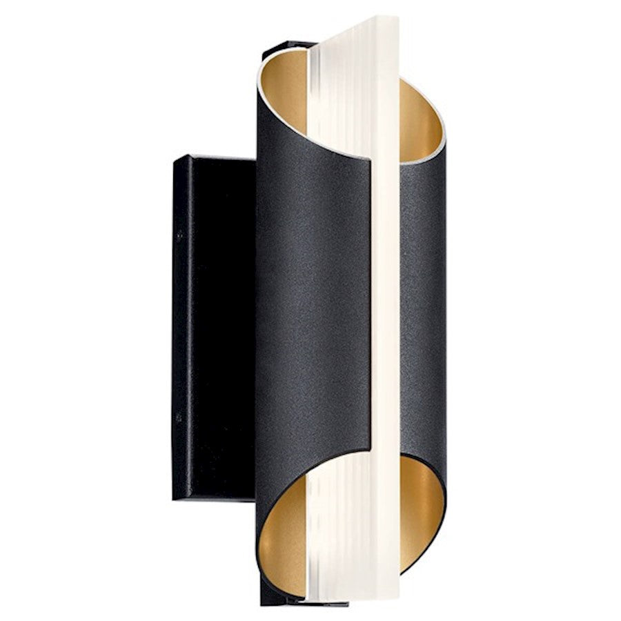 Kichler Astalis 1 Light LED Outdoor Wall Sconce, Black/Frosted