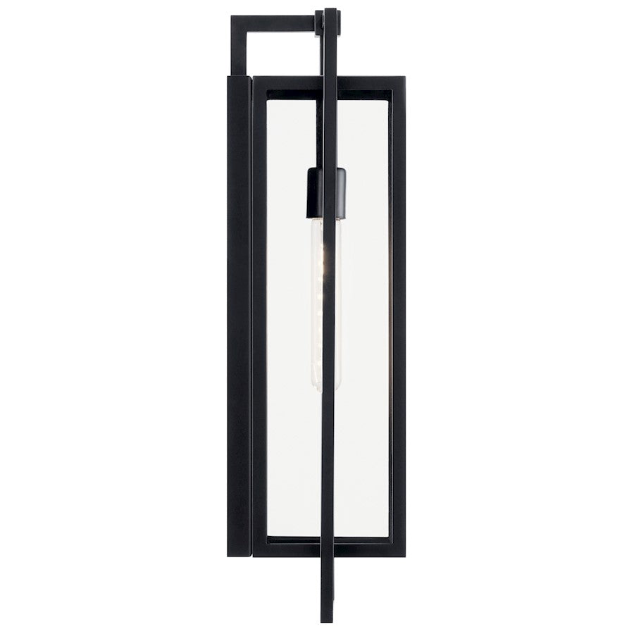 Kichler Goson 24" 1 Light Wall Light, Black/Clear