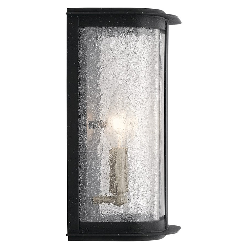 Kichler Timmin 8in 2-Light Outdoor Wall Sconce | Distressed Black Aluminum | Covered Patio & Entryway | 120V Incandescent Wet Rated | Model 59092DBK