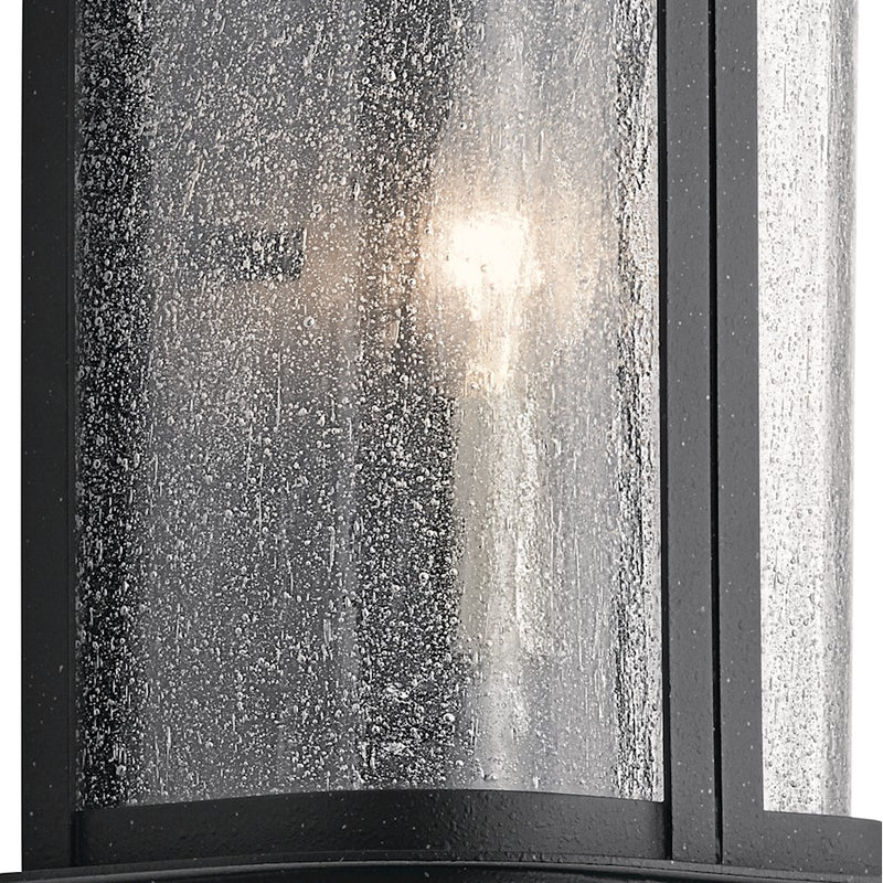 Kichler Timmin 8in 2-Light Outdoor Wall Sconce | Distressed Black Aluminum | Covered Patio & Entryway | 120V Incandescent Wet Rated | Model 59092DBK