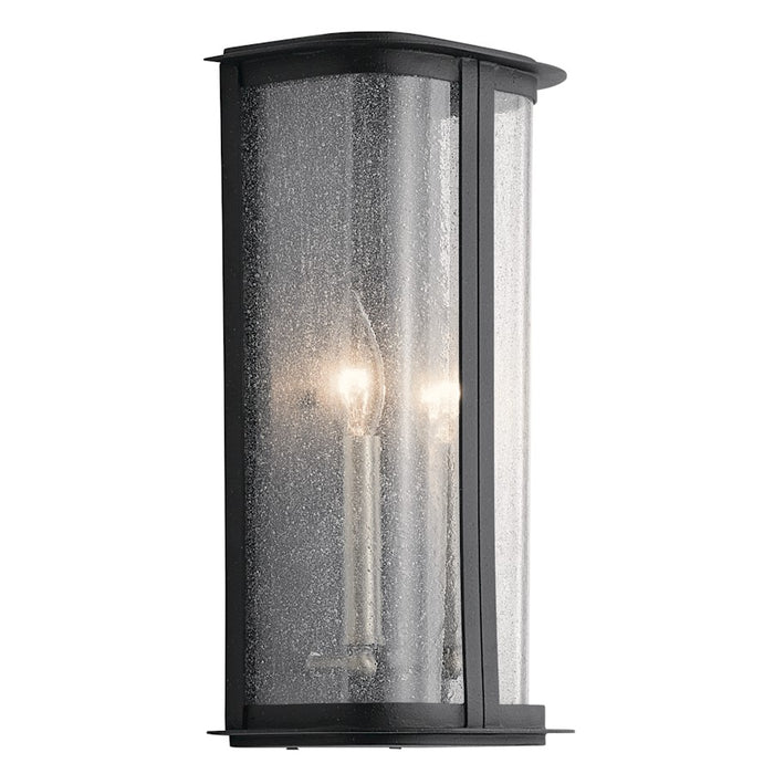 Kichler Timmin Outdoor 2 Light Wall Sconce, Distressed Black