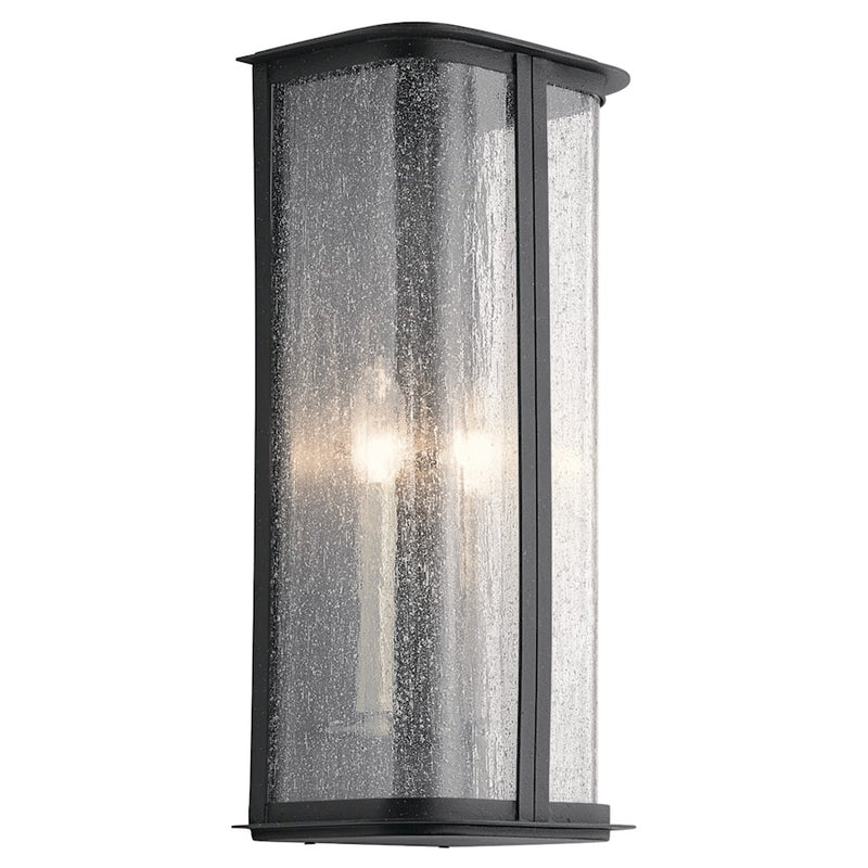 Kichler Timmin Outdoor 2 Light Wall Sconce, Distressed Black