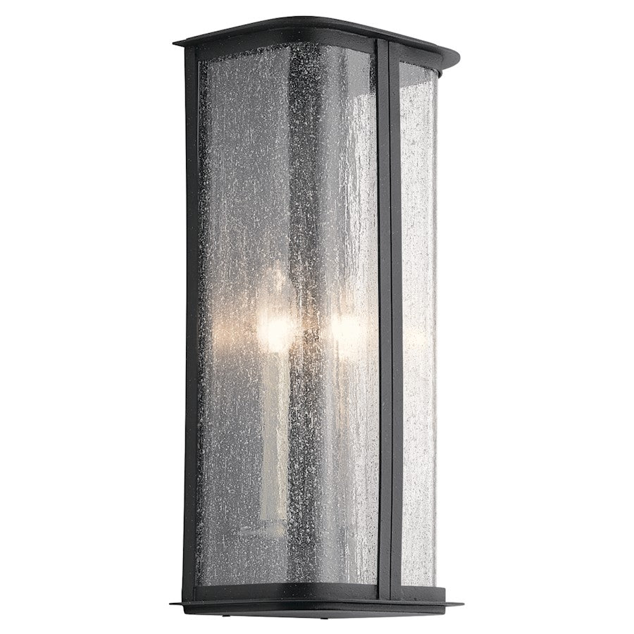 Kichler Timmin Outdoor 2 Light Wall Sconce, Distressed Black