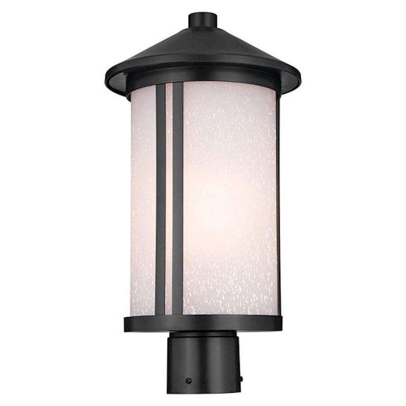 Kichler Lombard 17in 1-Light Outdoor Post Lantern | Traditional Brushed Aluminum | Garden & Pathway | 17 in H, Wet Rated | Model 59101BA