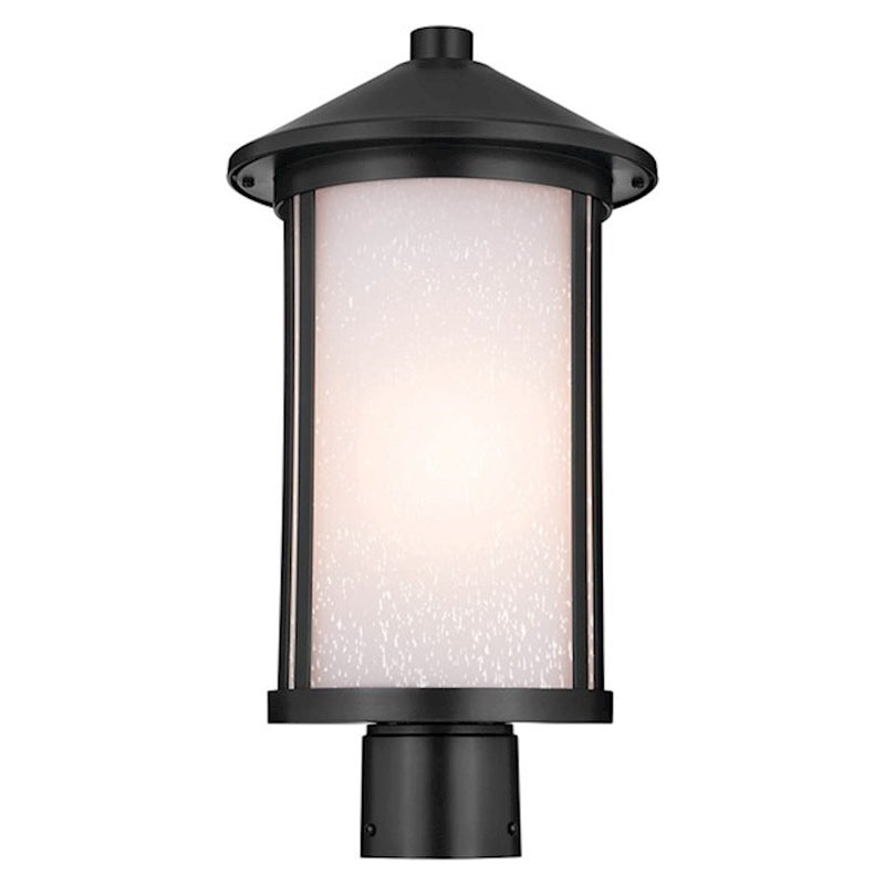 Kichler Lombard 17in 1-Light Outdoor Post Lantern | Traditional Brushed Aluminum | Garden & Pathway | 17 in H, Wet Rated | Model 59101BA