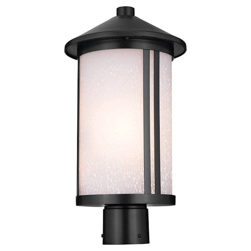 Kichler Lombard 17in 1-Light Outdoor Post Lantern | Traditional Brushed Aluminum | Garden & Pathway | 17 in H, Wet Rated | Model 59101BA