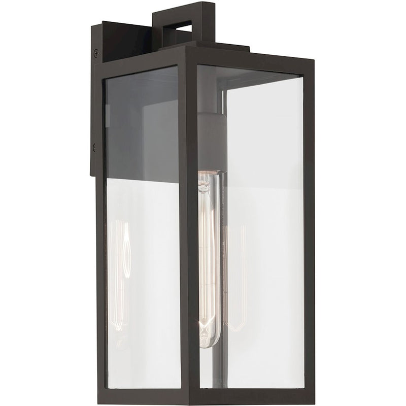 Kichler Branner 1-Light Outdoor Wall Sconce | Traditional Olde Bronze Aluminum and Clear Glass | Covered Patios & Entryways | Model 59111OZ