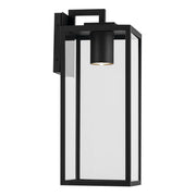 Kichler Branner 17.75in 1-Light Outdoor Wall Light | Traditional Textured Black Aluminum | Entryway & Patio | 7 x 17.75 in | Model 59112BKTDS