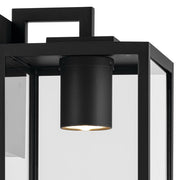 Kichler Branner 17.75in 1-Light Outdoor Wall Light | Traditional Textured Black Aluminum | Entryway & Patio | 7 x 17.75 in | Model 59112BKTDS