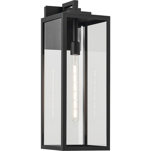 Kichler Branner 1 Light Outdoor Wall Light, Large, Black/Clear - 59113BKT