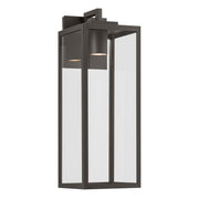 Kichler Branner 24in 1-Light Outdoor Wall Light | Traditional Olde Bronze Aluminum and Clear Glass | Entryway & Covered Patio | Model 59113OZDS