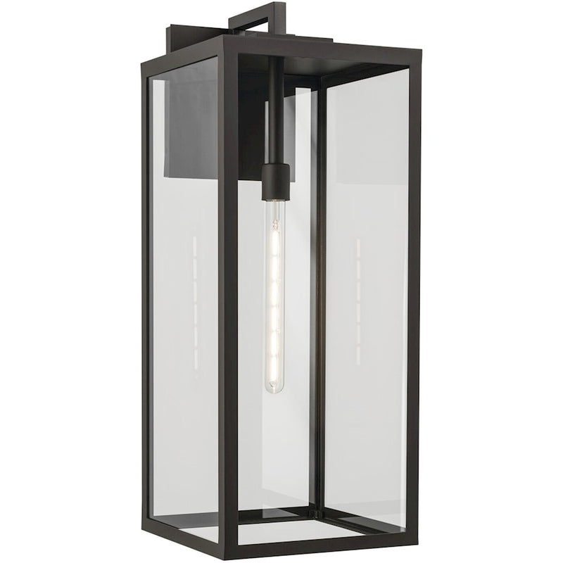 Kichler Branner 30in 1-Light Outdoor Wall Light | Traditional Olde Bronze and Clear Glass | Covered Patio & Entryway | 12 x 30 x 13 in | Model 59114OZ
