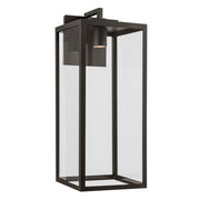 Kichler Branner 30in 1-Light Outdoor Wall Sconce | Traditional Olde Bronze and Clear Glass | Porch & Entryway | 12 x 30 in | Model 59114OZDS