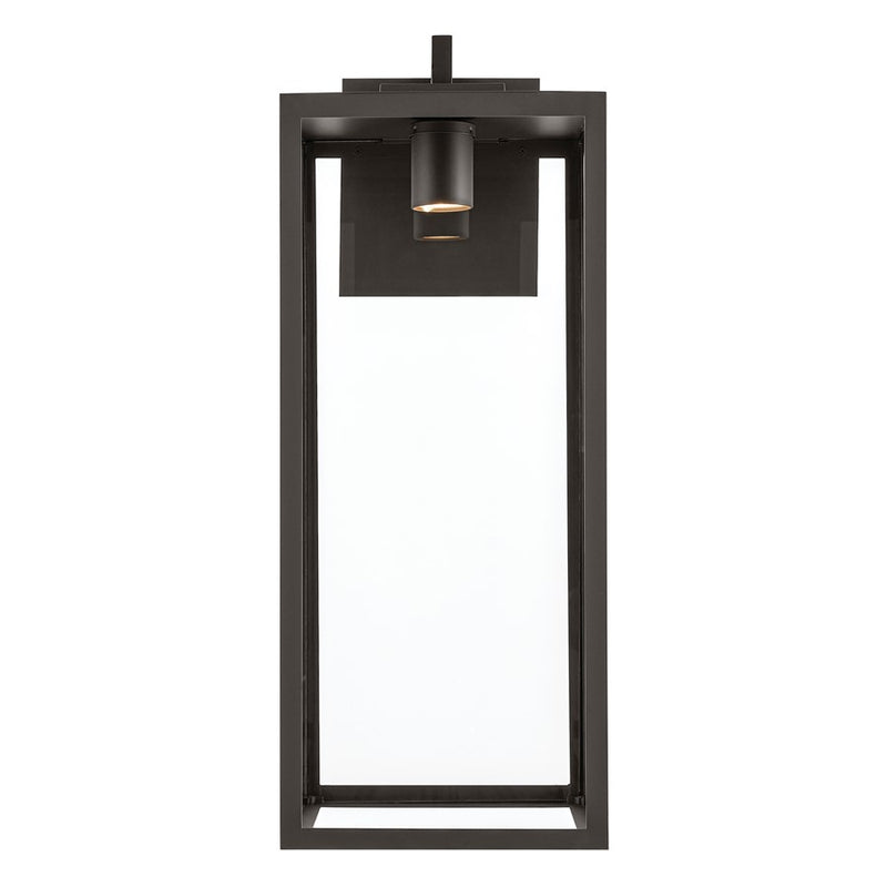 Kichler Branner 30in 1-Light Outdoor Wall Sconce | Traditional Olde Bronze and Clear Glass | Porch & Entryway | 12 x 30 in | Model 59114OZDS
