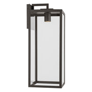 Kichler Branner 30in 1-Light Outdoor Wall Sconce | Traditional Olde Bronze and Clear Glass | Porch & Entryway | 12 x 30 in | Model 59114OZDS
