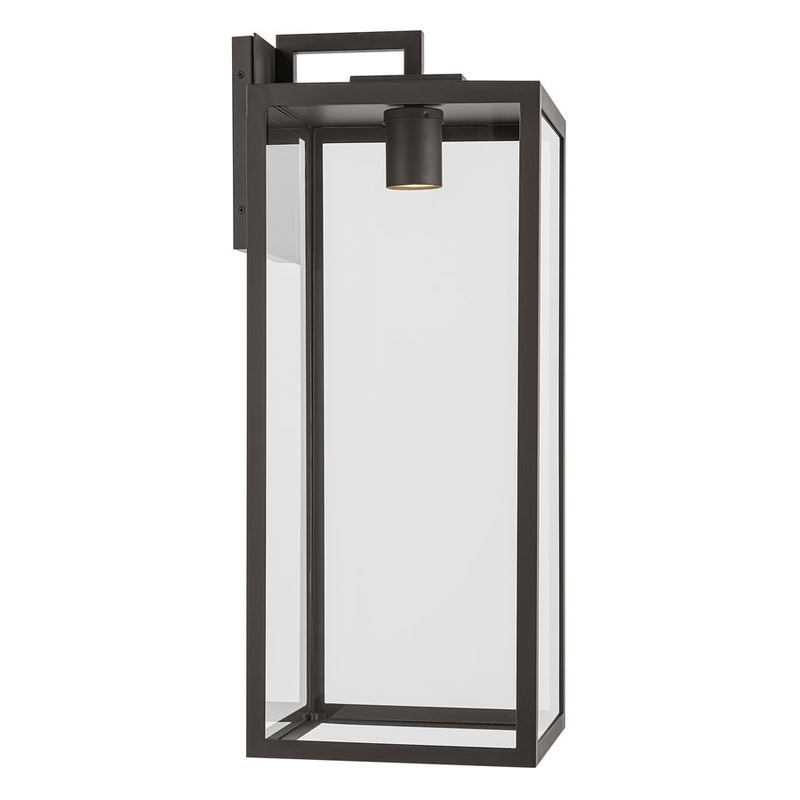 Kichler Branner 30in 1-Light Outdoor Wall Sconce | Traditional Olde Bronze and Clear Glass | Porch & Entryway | 12 x 30 in | Model 59114OZDS