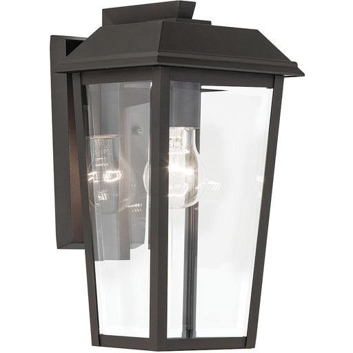 Kichler Mathus 1 Light 13" Outdoor Wall Light, Black/Beveled - 59118BKT