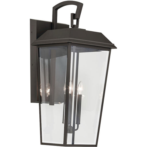 Kichler Mathus 3 Light Outdoor Wall Light, Black/Beveled - 59121BKT