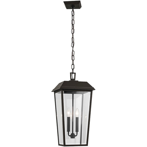 Kichler Mathus 2Lt Outdoor Hanging Pendant, Olde Bronze/Clear Beveled - 59122OZ